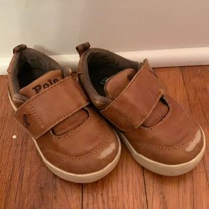 Polo Tan Velcro Sneakers